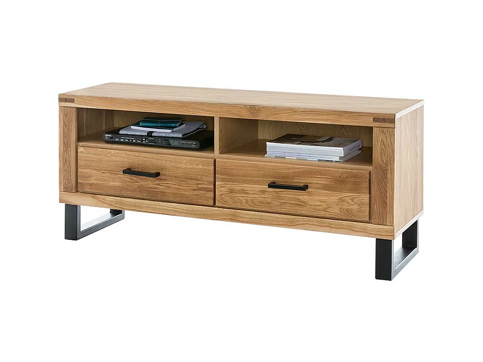 Fernsehboard aus Wildeiche teilmassiv geölt zwei Schubladen