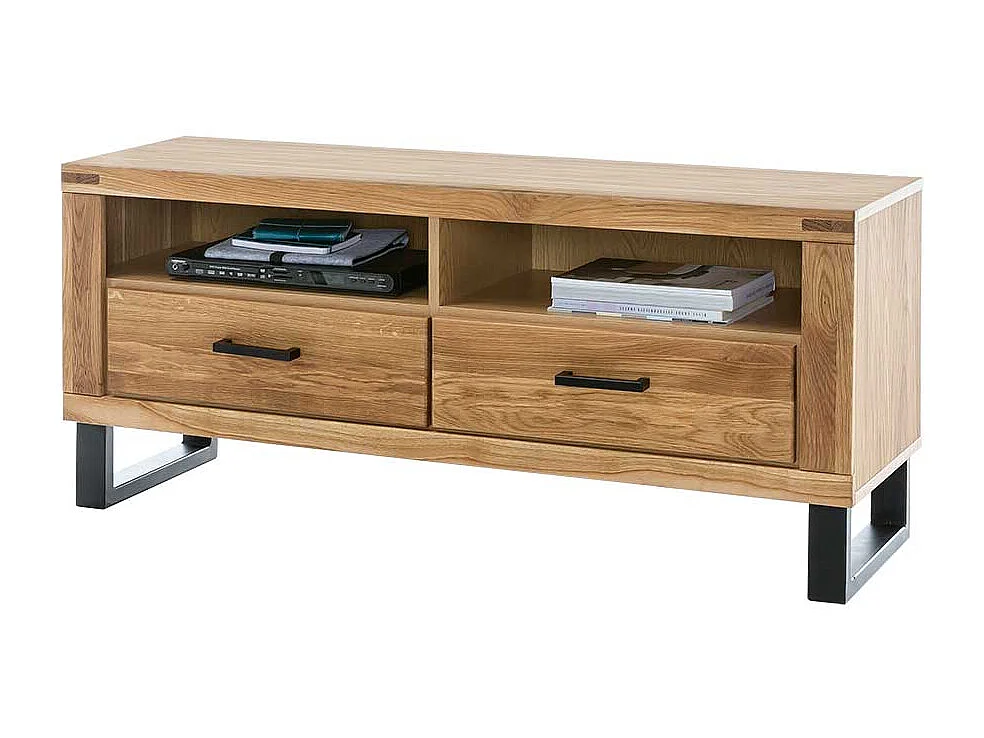 Fernsehboard aus Wildeiche teilmassiv geölt zwei Schubladen