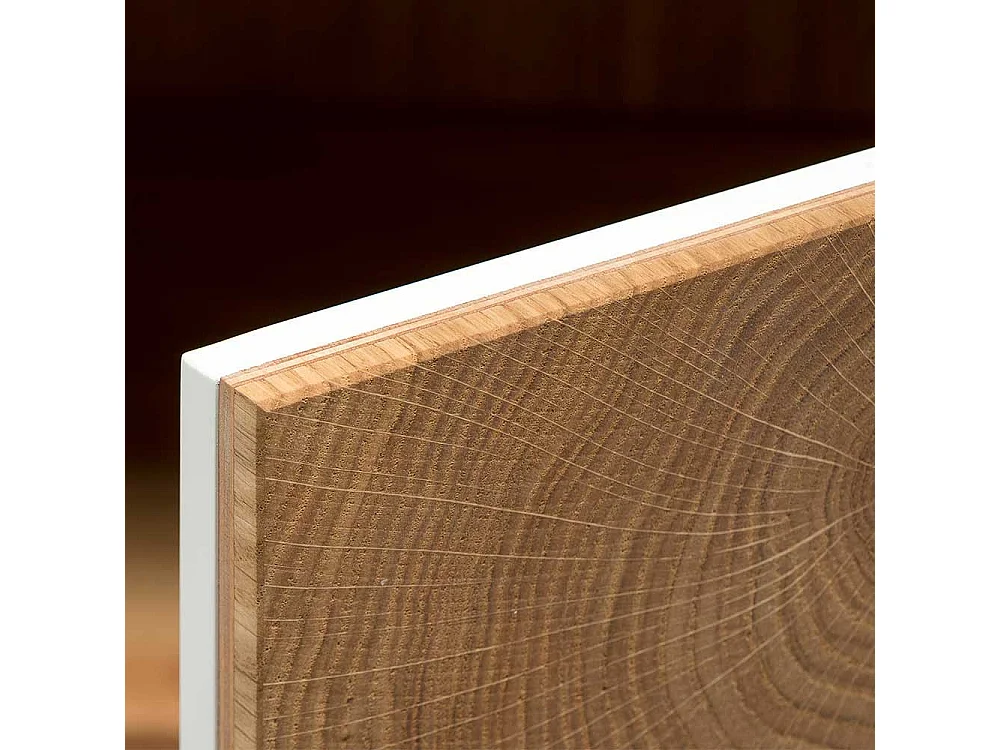 Fernsehtisch in Weiß Eiche Massivholz