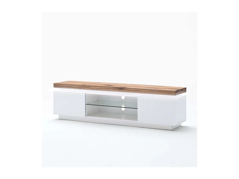 TV-Lowboard in Weiß LED Beleuchtung