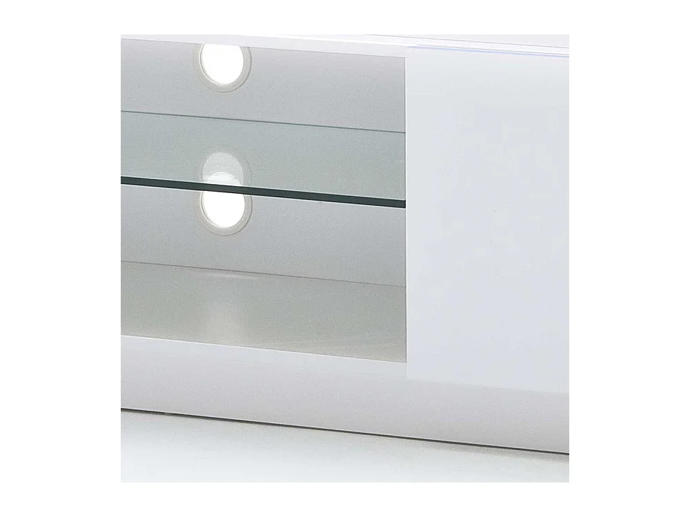 TV-Lowboard in Weiß LED Beleuchtung