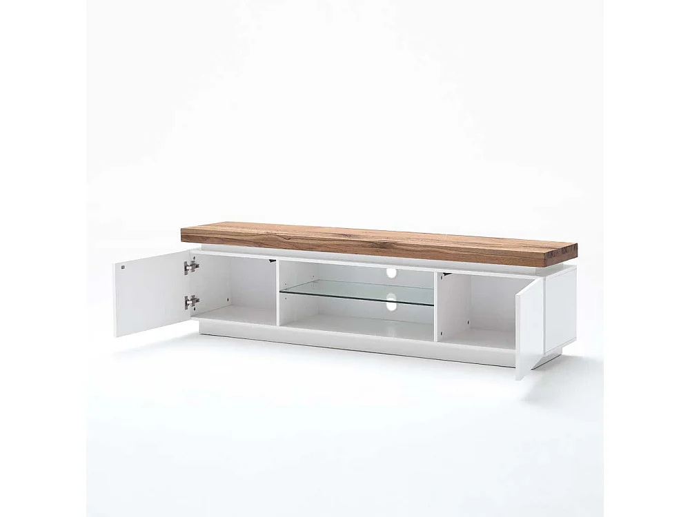 TV-Lowboard in Weiß LED Beleuchtung