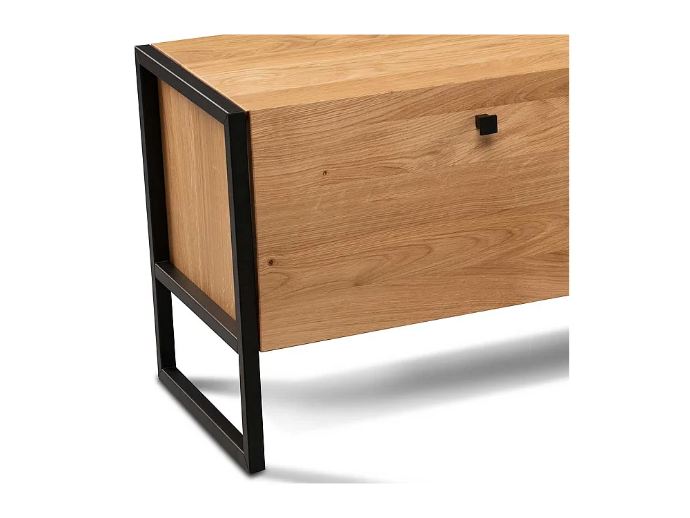 TV Sideboard Fernsehboard mit zwei Klappen und Metallgriffen