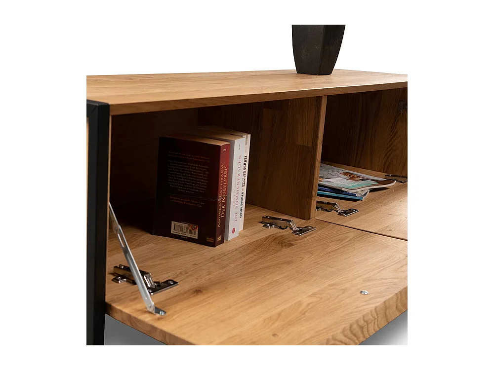 TV Sideboard Fernsehboard mit zwei Klappen und Metallgriffen