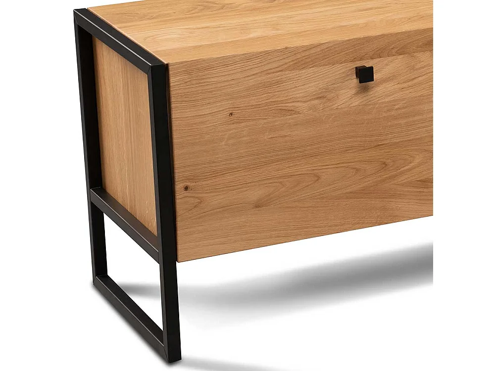 TV Sideboard Fernsehboard mit zwei Klappen und Metallgriffen