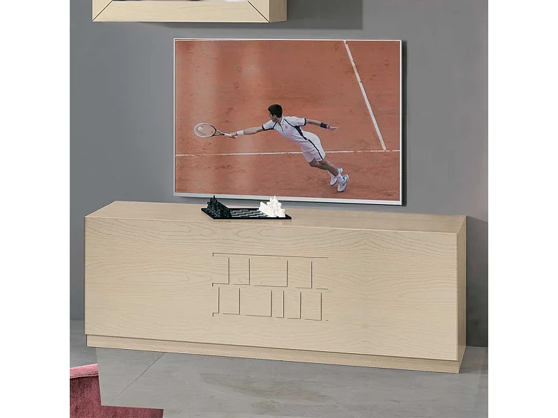 TV Tisch in Esche hell furniert 120 cm breit