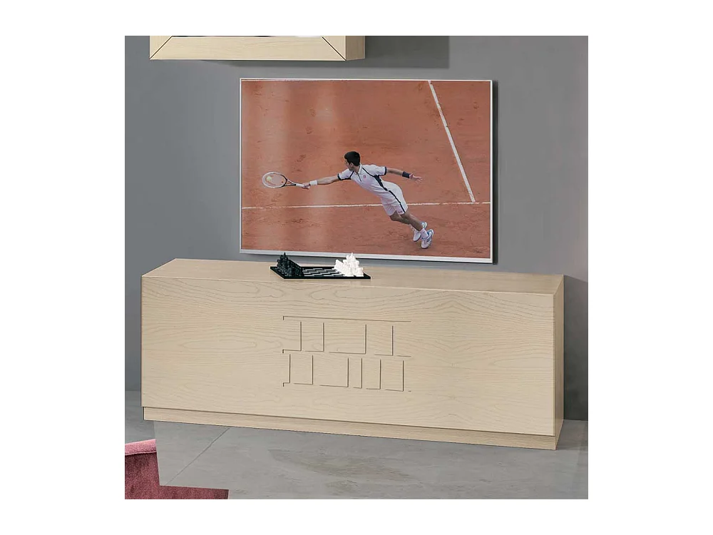 TV Tisch in Esche hell furniert 120 cm breit