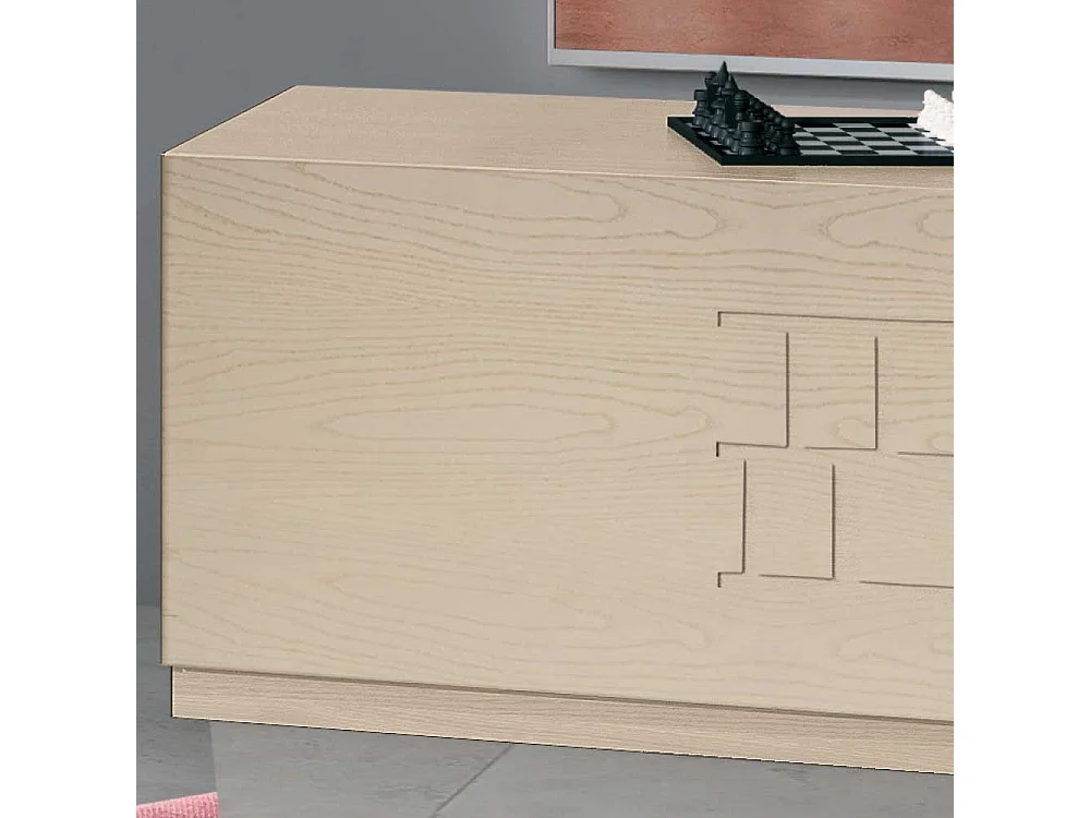 TV Tisch in Esche hell furniert 120 cm breit