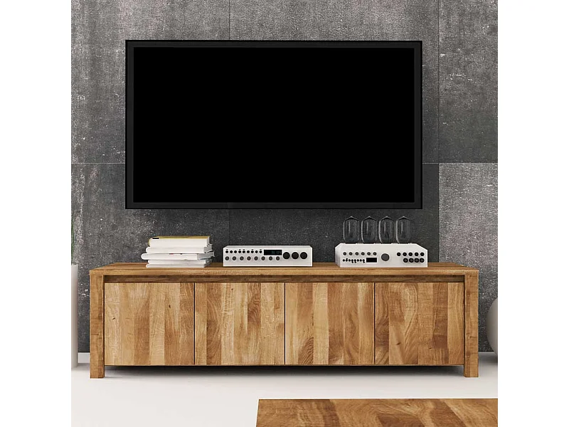TV Lowboard aus Wildeiche Massivholz 150 cm