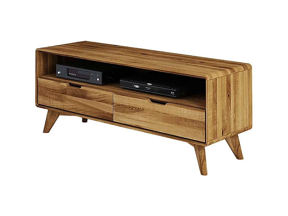 Fernsehtisch aus Wildeiche Massivholz 120 cm breit