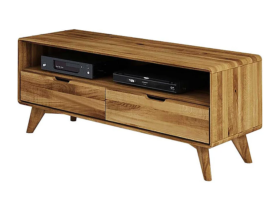 Fernsehtisch aus Wildeiche Massivholz 120 cm breit
