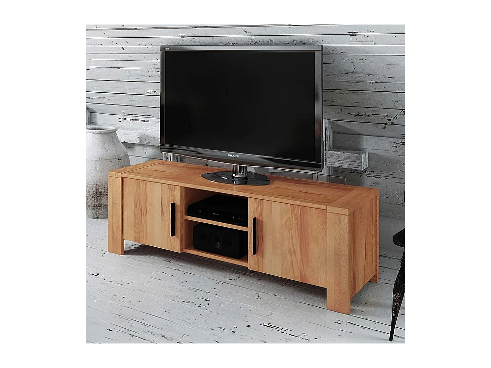 TV Board aus Kernbuche Massivholz 155 cm