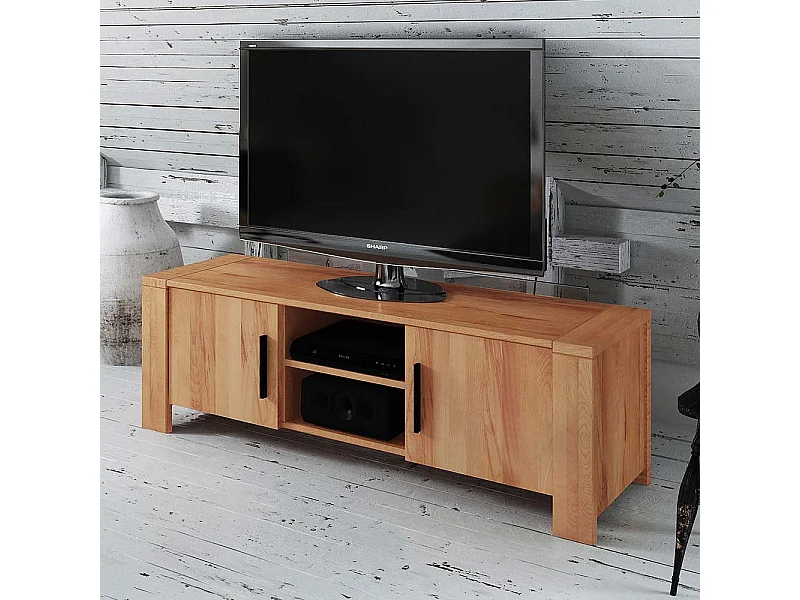 TV Board aus Kernbuche Massivholz 155 cm