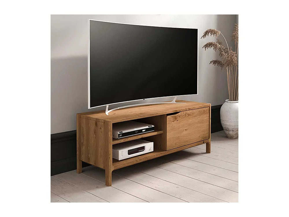 TV Board Fernsehtisch mit einer Tür und offenen Fächern