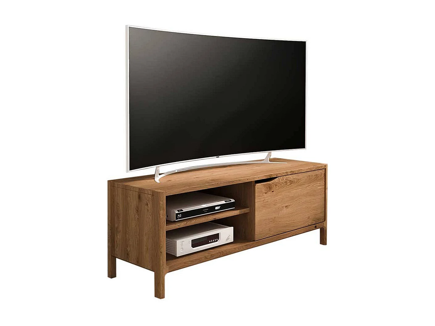 TV Board Fernsehtisch mit einer Tür und offenen Fächern