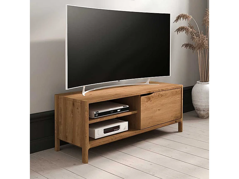 TV Board Fernsehtisch mit einer Tür und offenen Fächern