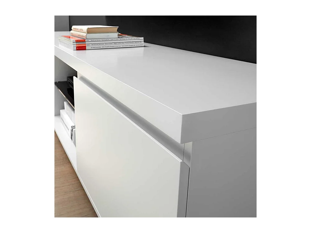 TV Lowboard Fernsehtisch in Weiß mit Türen