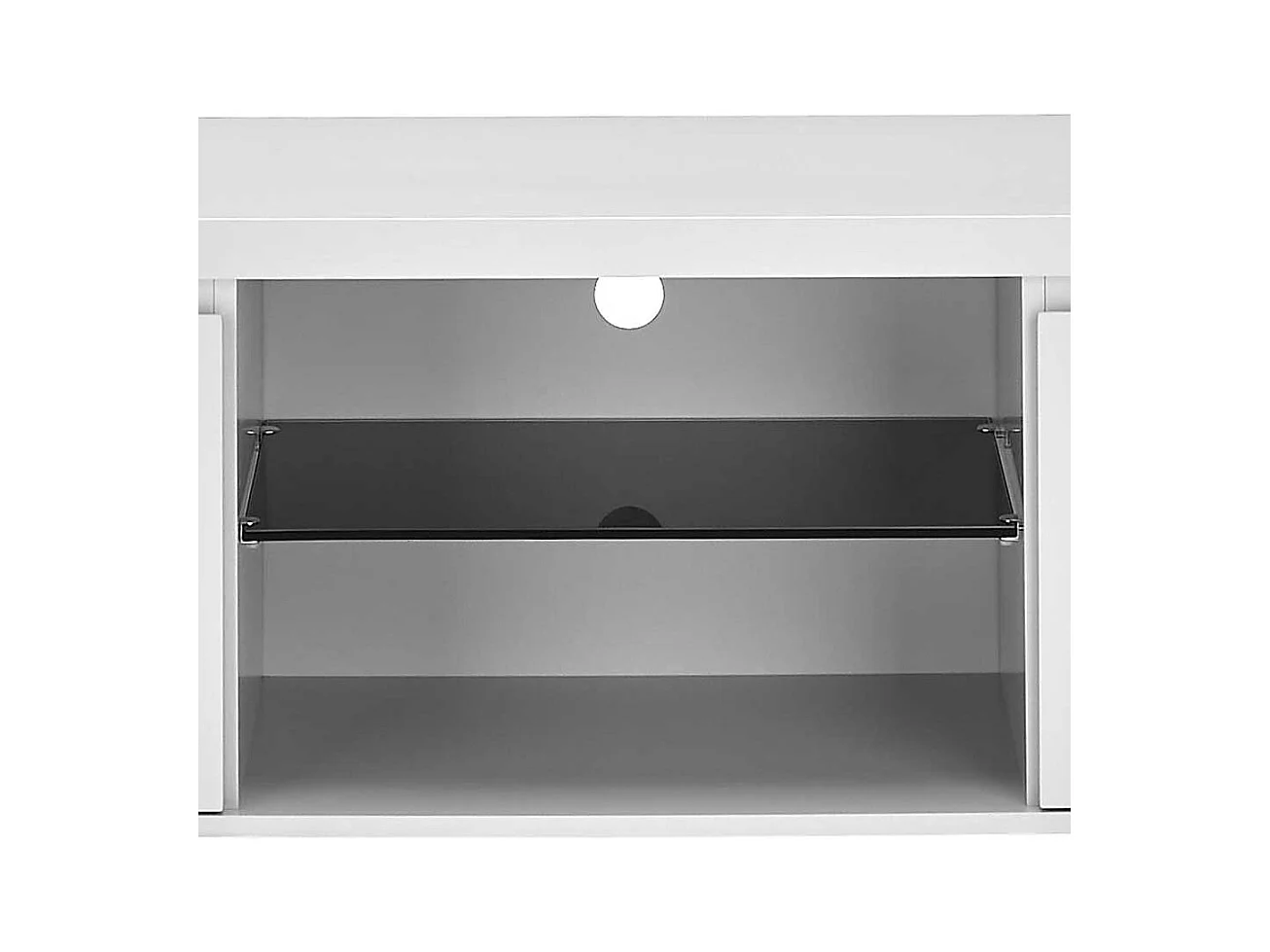 TV Lowboard Fernsehtisch in Weiß mit Türen