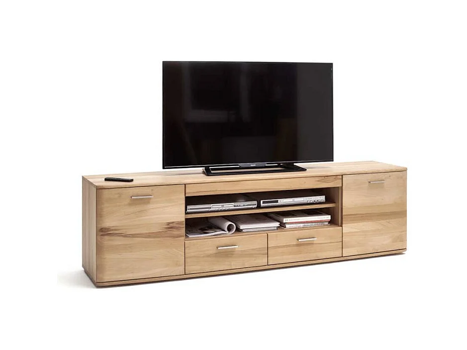 TV Lowboard TV Board in Kernbuchefarben teilmassiv
