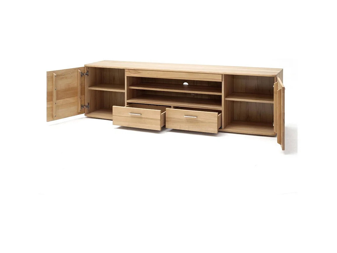 TV Lowboard TV Board in Kernbuchefarben teilmassiv