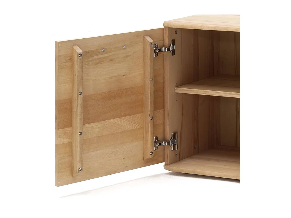 TV Lowboard TV Board in Kernbuchefarben teilmassiv