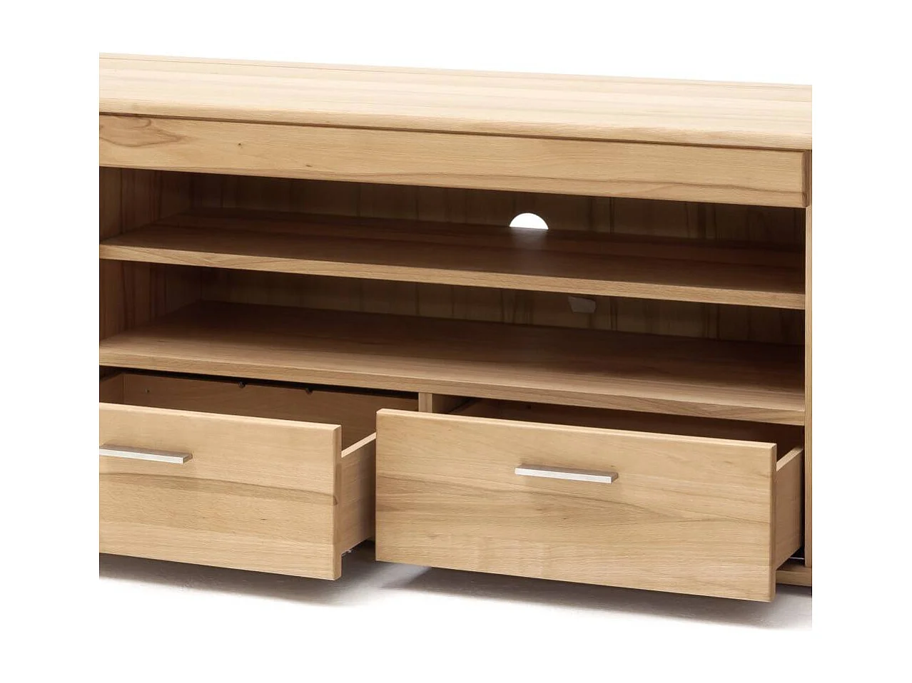 TV Lowboard TV Board in Kernbuchefarben teilmassiv