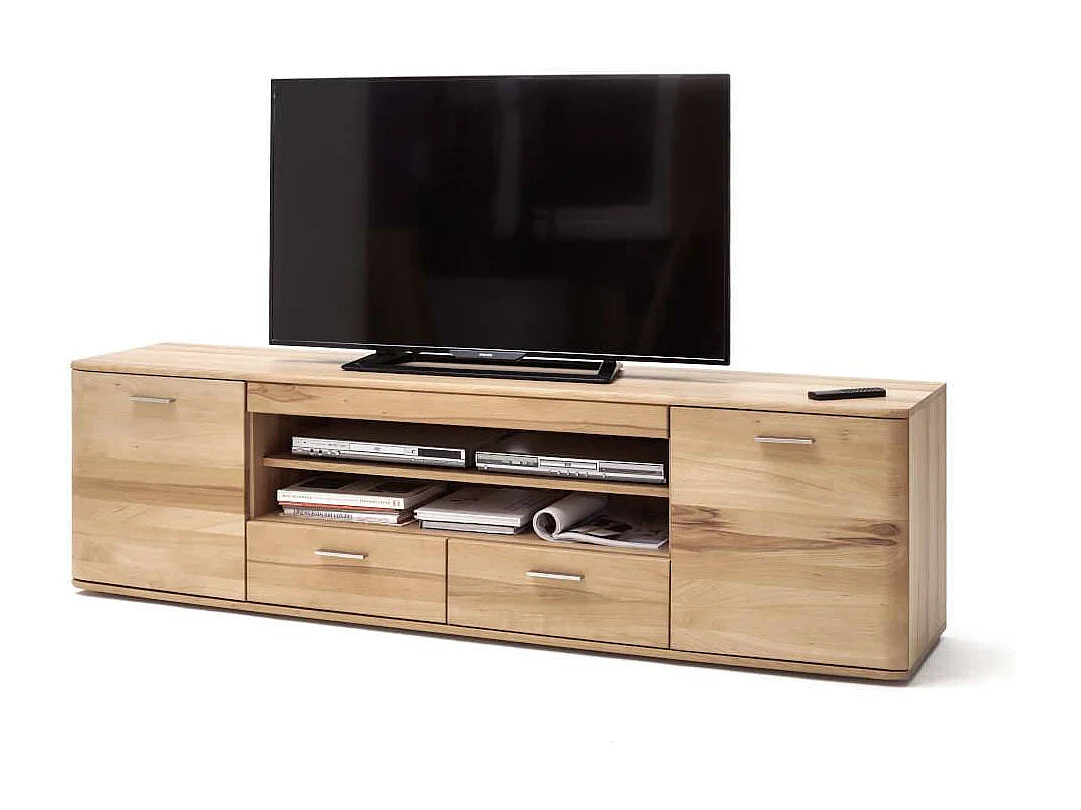 TV Lowboard TV Board in Kernbuchefarben teilmassiv
