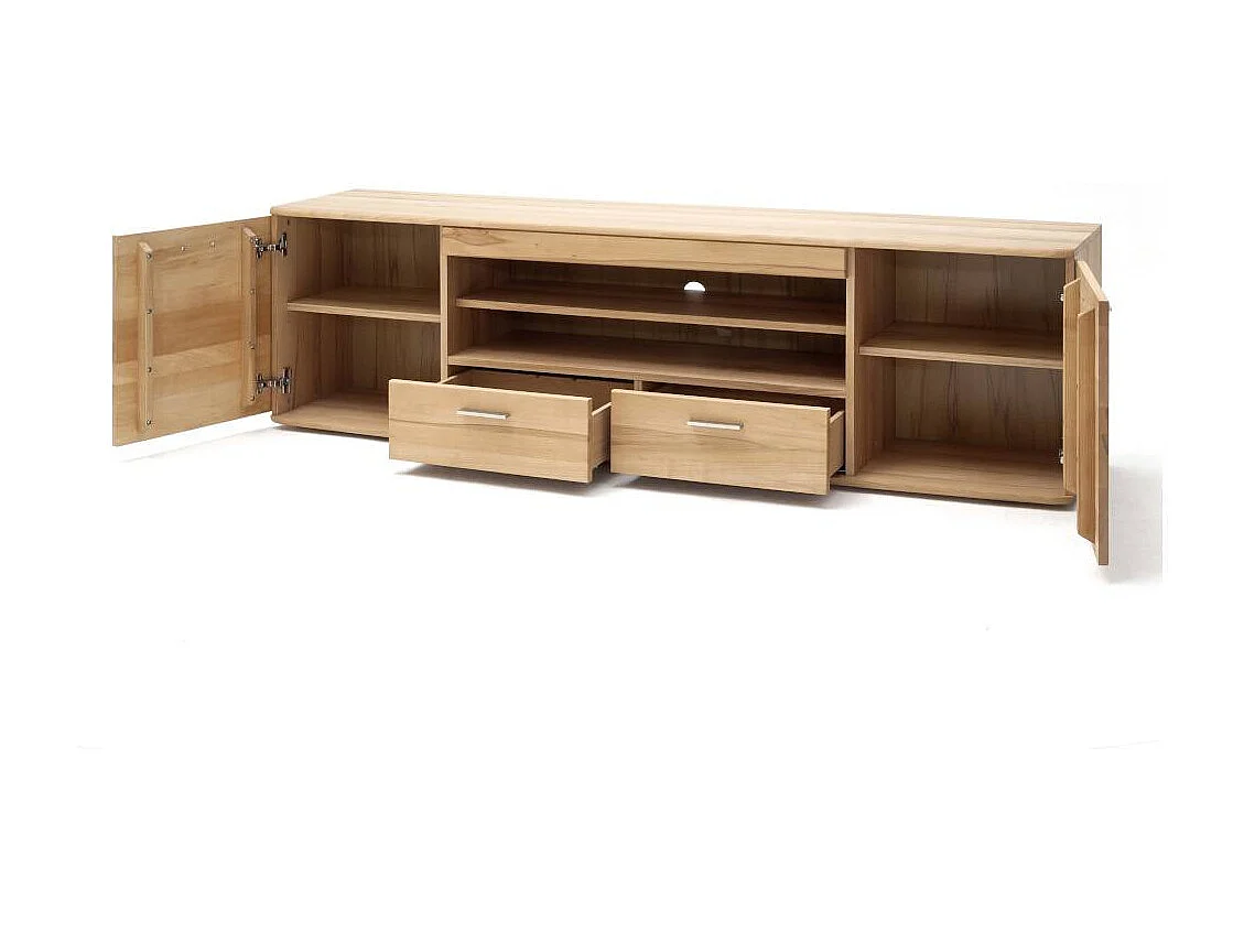 TV Lowboard TV Board in Kernbuchefarben teilmassiv