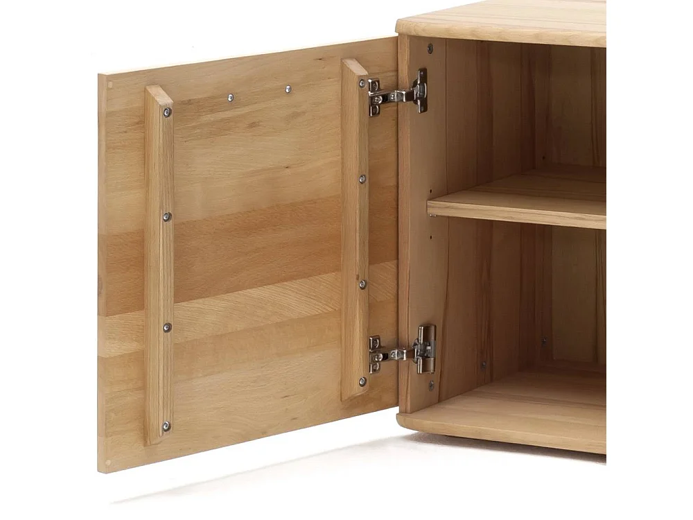 TV Lowboard TV Board in Kernbuchefarben teilmassiv