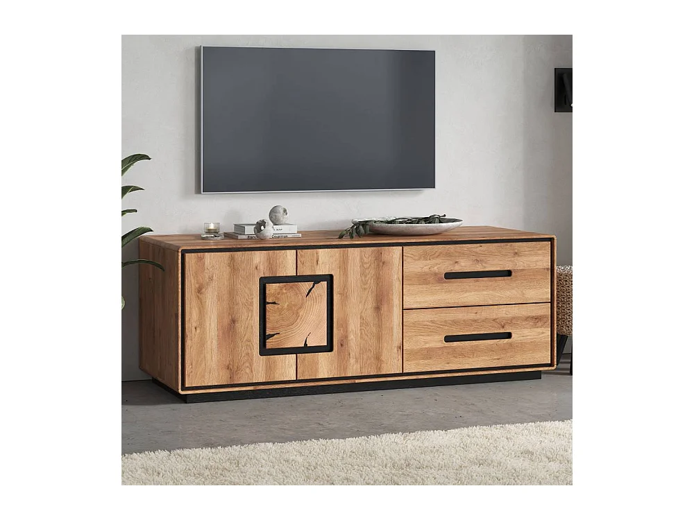 TV Lowboard Fernsehschrank mit zwei Schubladen 54 cm hoch