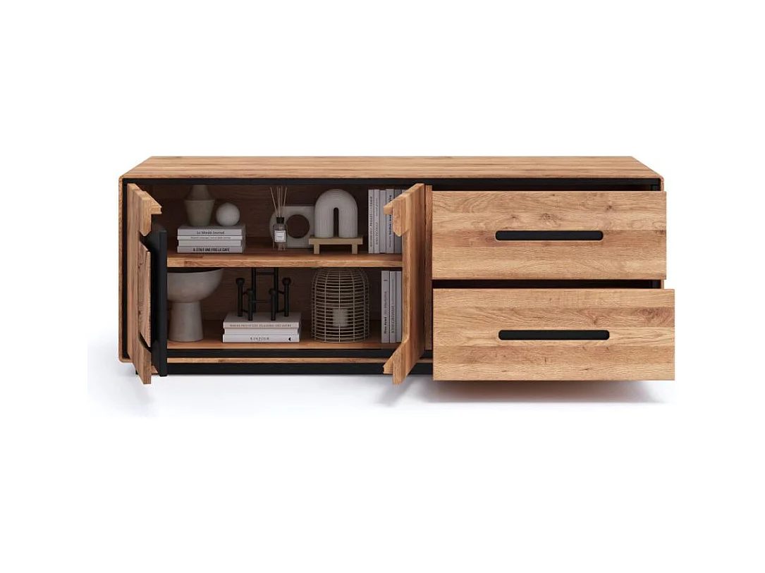 TV Lowboard Fernsehschrank mit zwei Schubladen 54 cm hoch