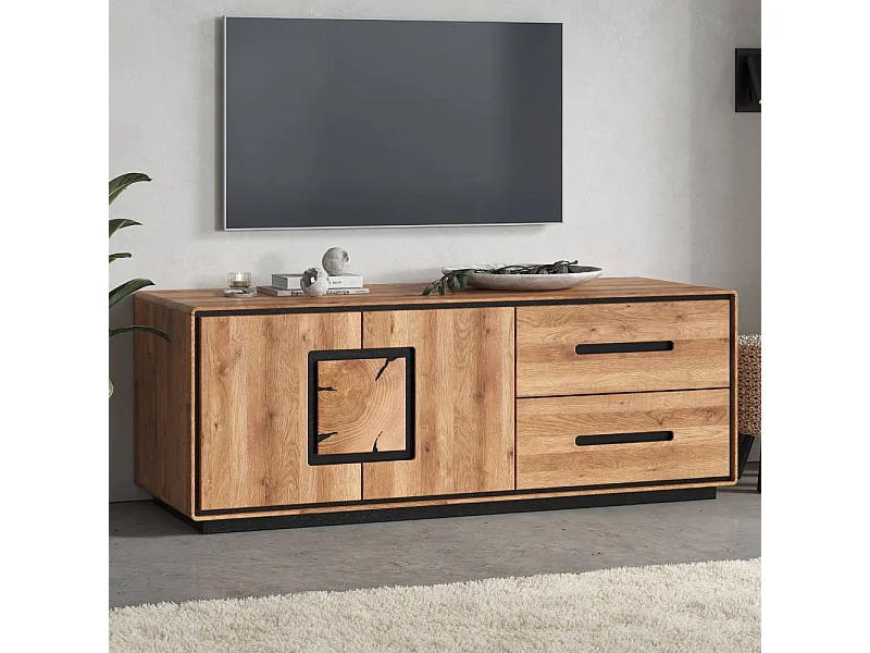 TV Lowboard Fernsehschrank mit zwei Schubladen 54 cm hoch