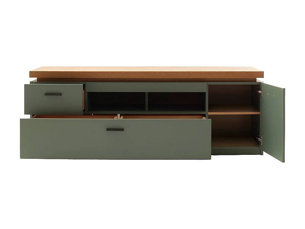 Lowboard TV Board mit LED Beleuchtung in Graugrün