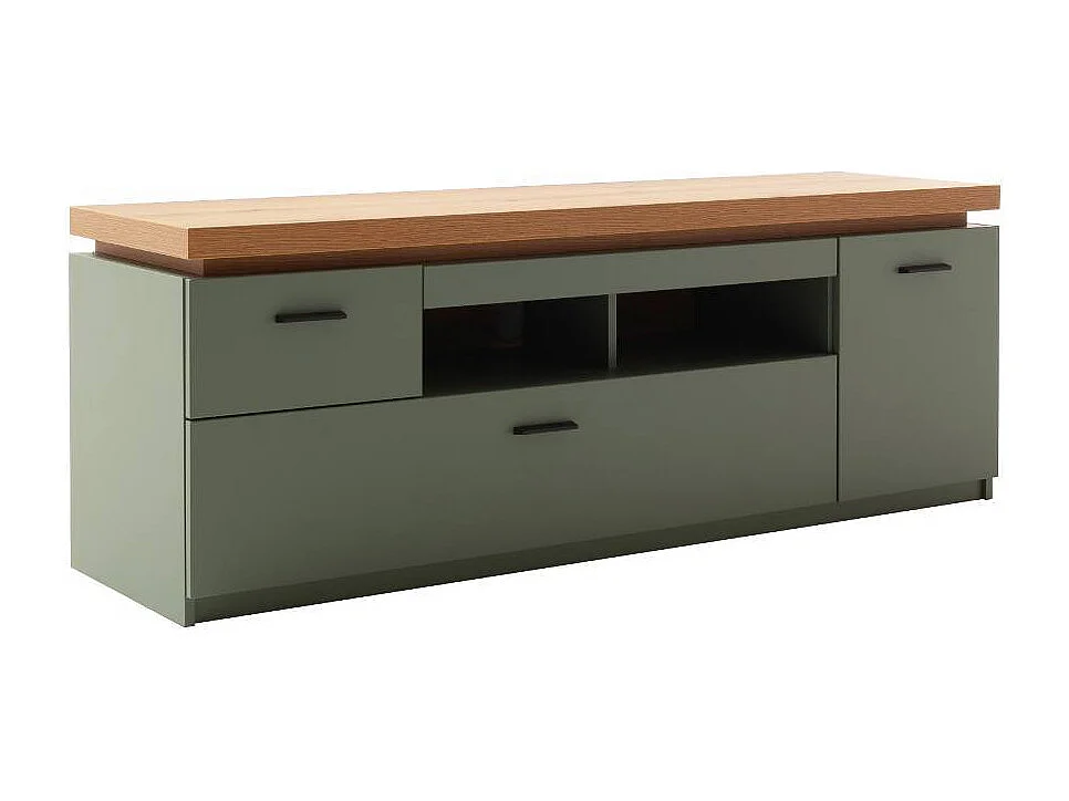 Lowboard TV Board mit LED Beleuchtung in Graugrün