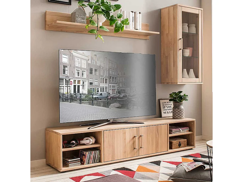 Fernseh Unterschrank aus Eiche Massivholz hell geölt