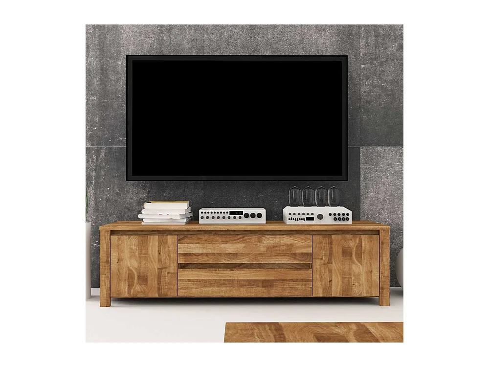 Massivholz Lowboard aus Wildeiche geölt 150 cm breit