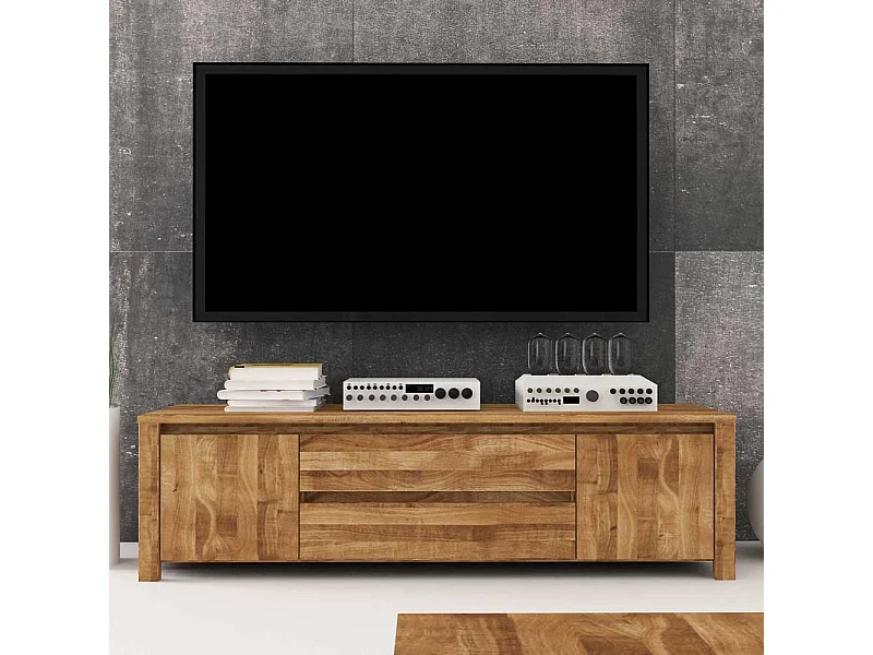 Massivholz Lowboard aus Wildeiche geölt 150 cm breit