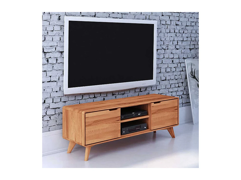 Fernsehmöbel aus Kernbuche Massivholz 2 türig