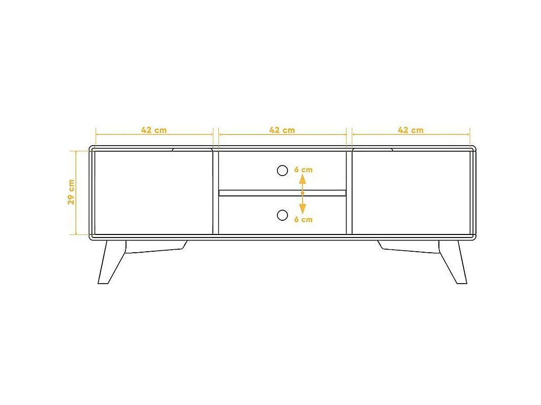 Fernsehmöbel aus Kernbuche Massivholz 2 türig