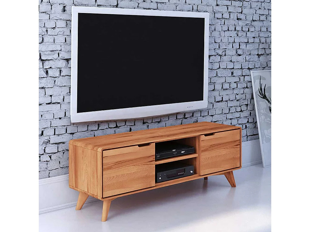 Fernsehmöbel aus Kernbuche Massivholz 2 türig