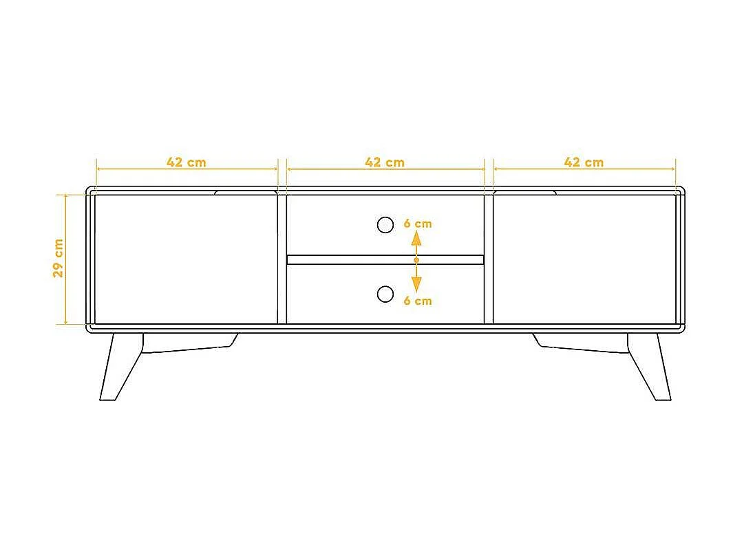 Fernsehmöbel aus Kernbuche Massivholz 2 türig