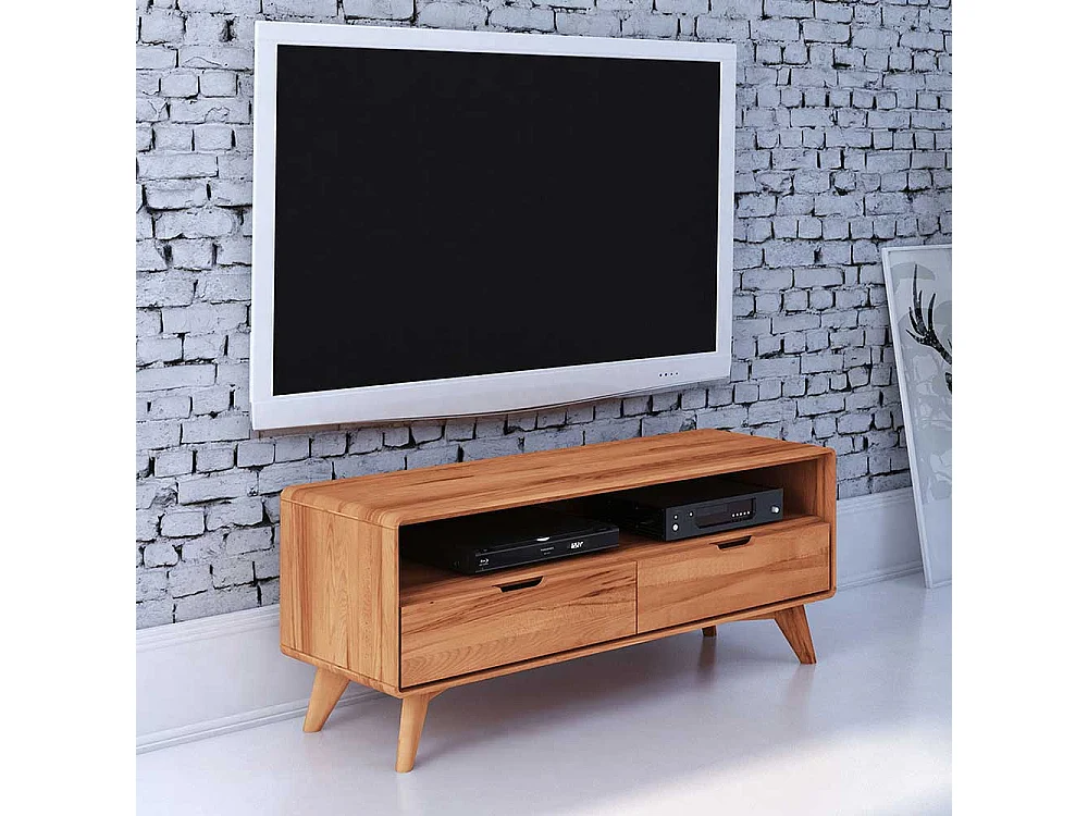 Fernsehtisch aus Kernbuche Massivholz 120 cm breit