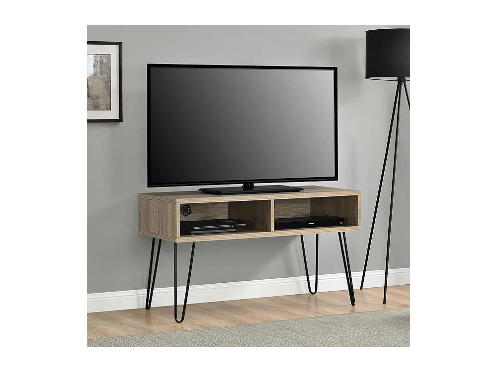 TV Lowboard mit Hairpin Legs Kabeldurchlässen