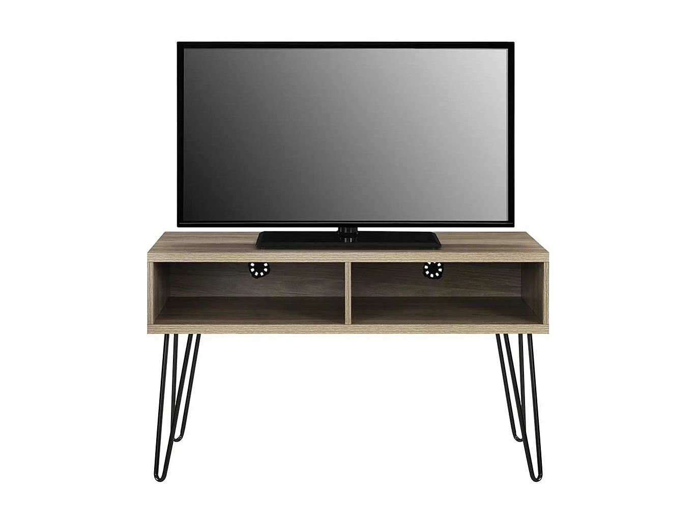 TV Lowboard mit Hairpin Legs Kabeldurchlässen