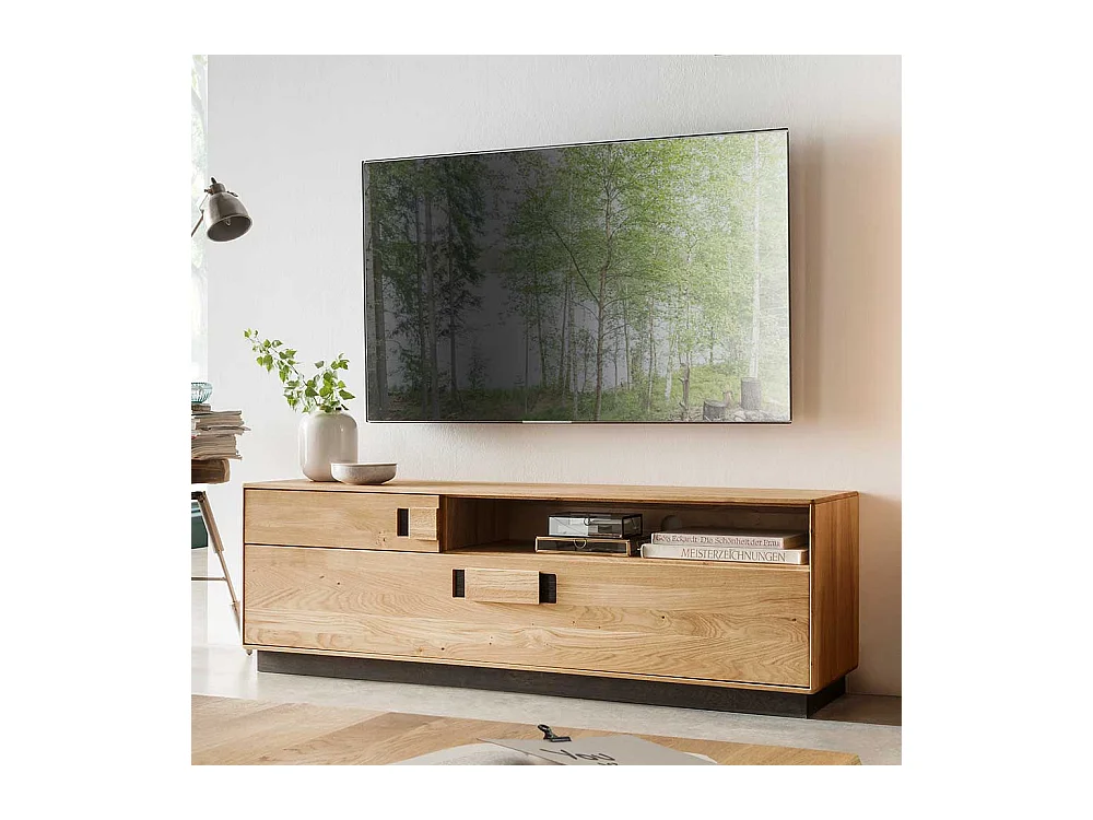 Massives TV Lowboard aus Wildeiche und Eiche 155 cm breit