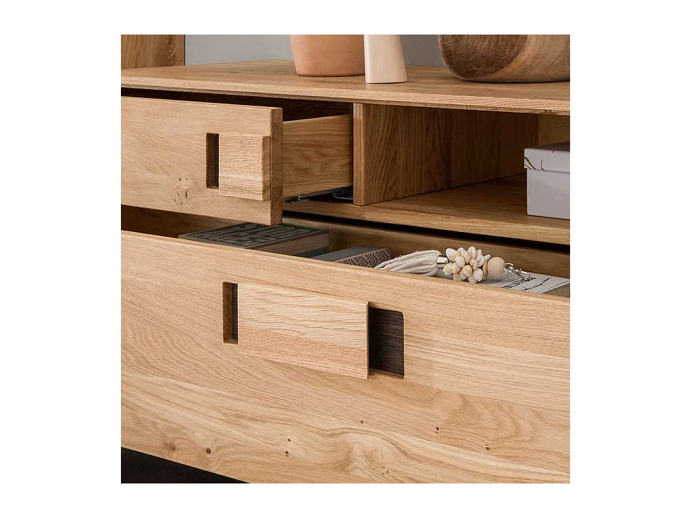 Massives TV Lowboard aus Wildeiche und Eiche 155 cm breit