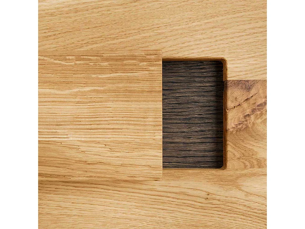 Massives TV Lowboard aus Wildeiche und Eiche 155 cm breit