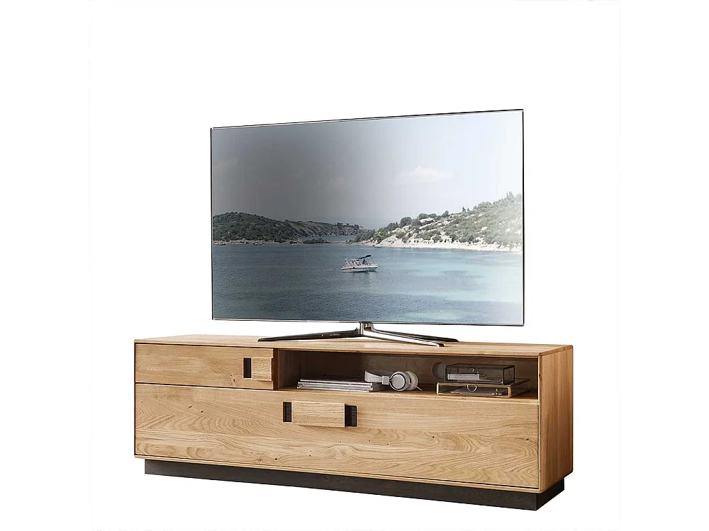 Massives TV Lowboard aus Wildeiche und Eiche 155 cm breit