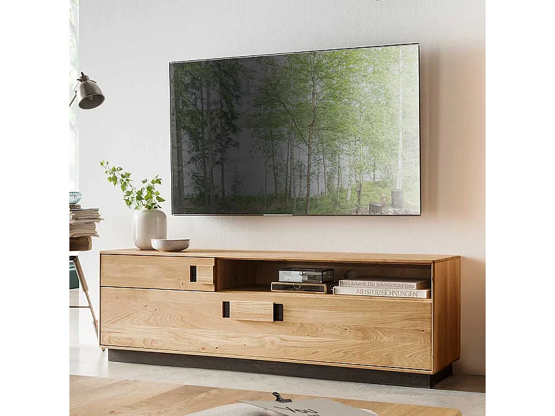 Massives TV Lowboard aus Wildeiche und Eiche 155 cm breit