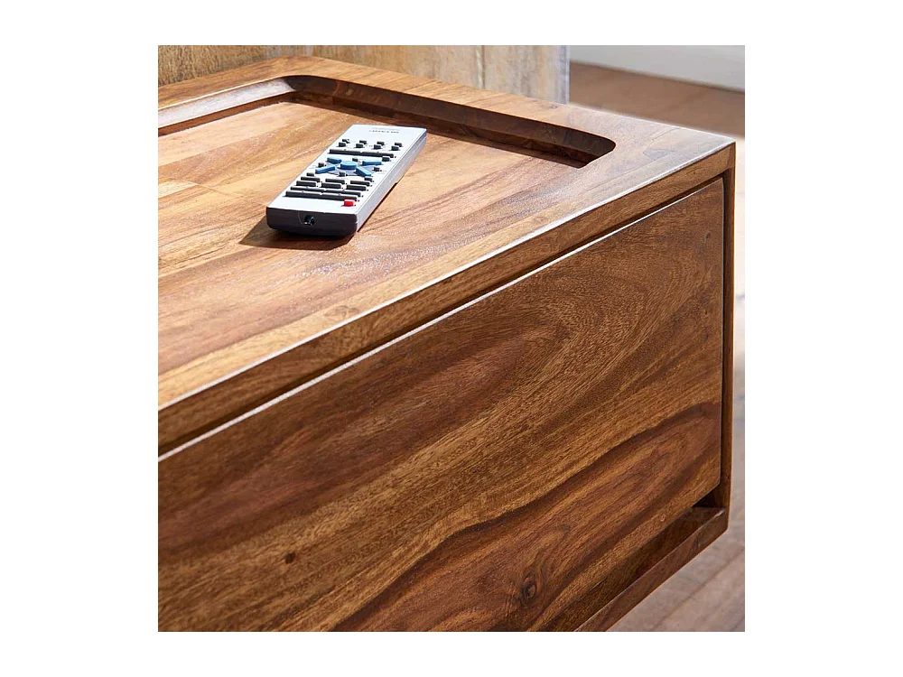 Massives TV Lowboard in Sheeshamfarben eine Schublade und ein Gerätefach